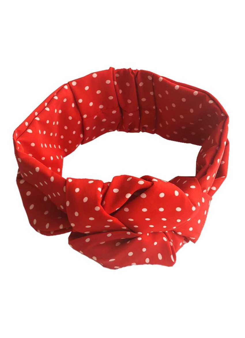 

Тюрбан MyScarf летний  красный в мелкий горох, Тюрбан MyScarf летний one size красный в мелкий горох