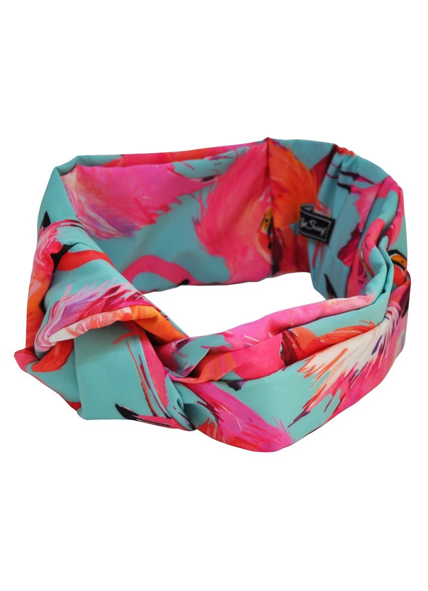 

Тюрбан MyScarf летний  бирюзовый с принтом, Тюрбан MyScarf летний one size бирюзовый с принтом