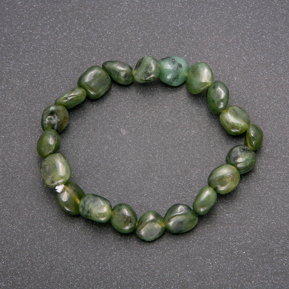 

Браслет из натурального камня Русский нефрит галтовка d +-7-9 мм на резинке обхват 18см, ida41432
