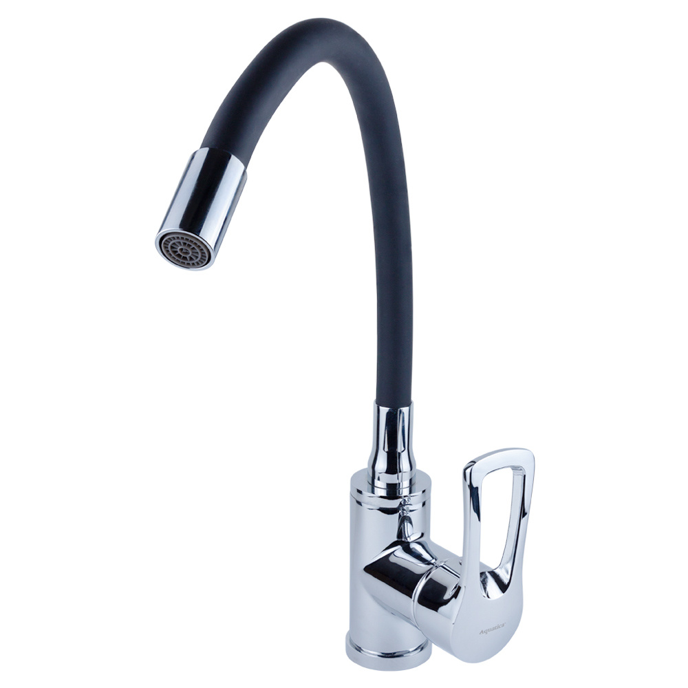 

Смеситель ML d40 для кухни гусак силиконовый на гайке AQUATICA ML-4B544C