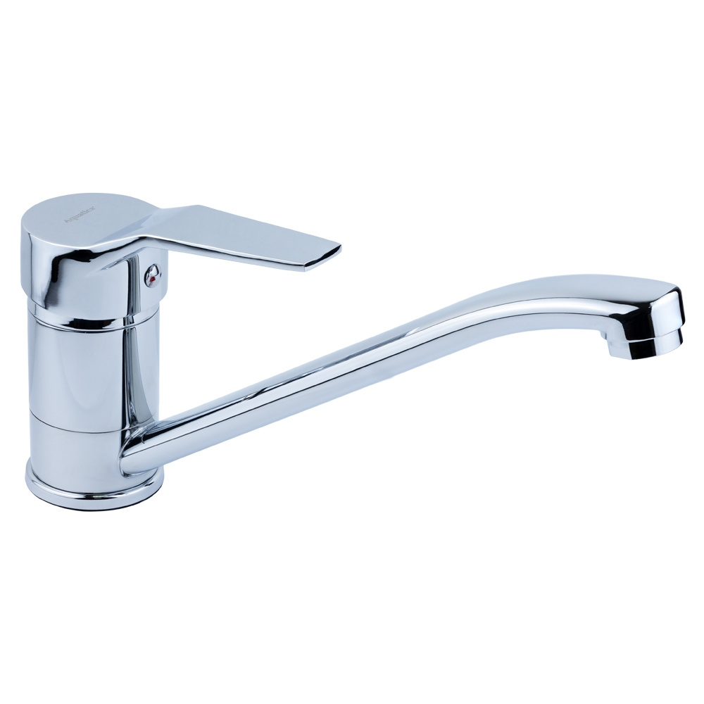 

Смеситель MJ d40 для кухни гусак прямой 250мм на гайке AQUATICA MJ-1B235C