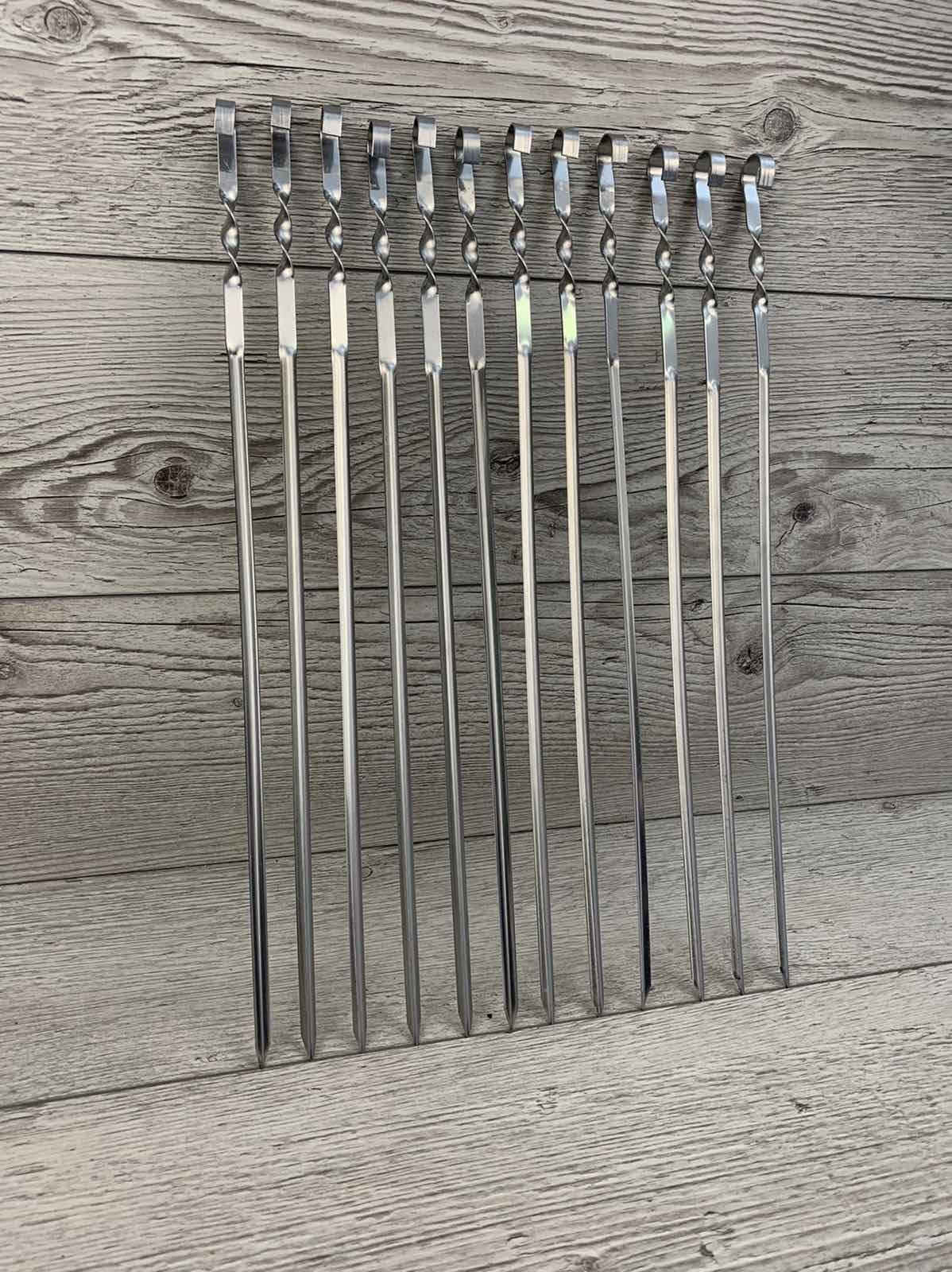 

Комплект шомпуров 12 штук, 1,5мм толщина, 45см длина плоские из нержавейки производство Украины