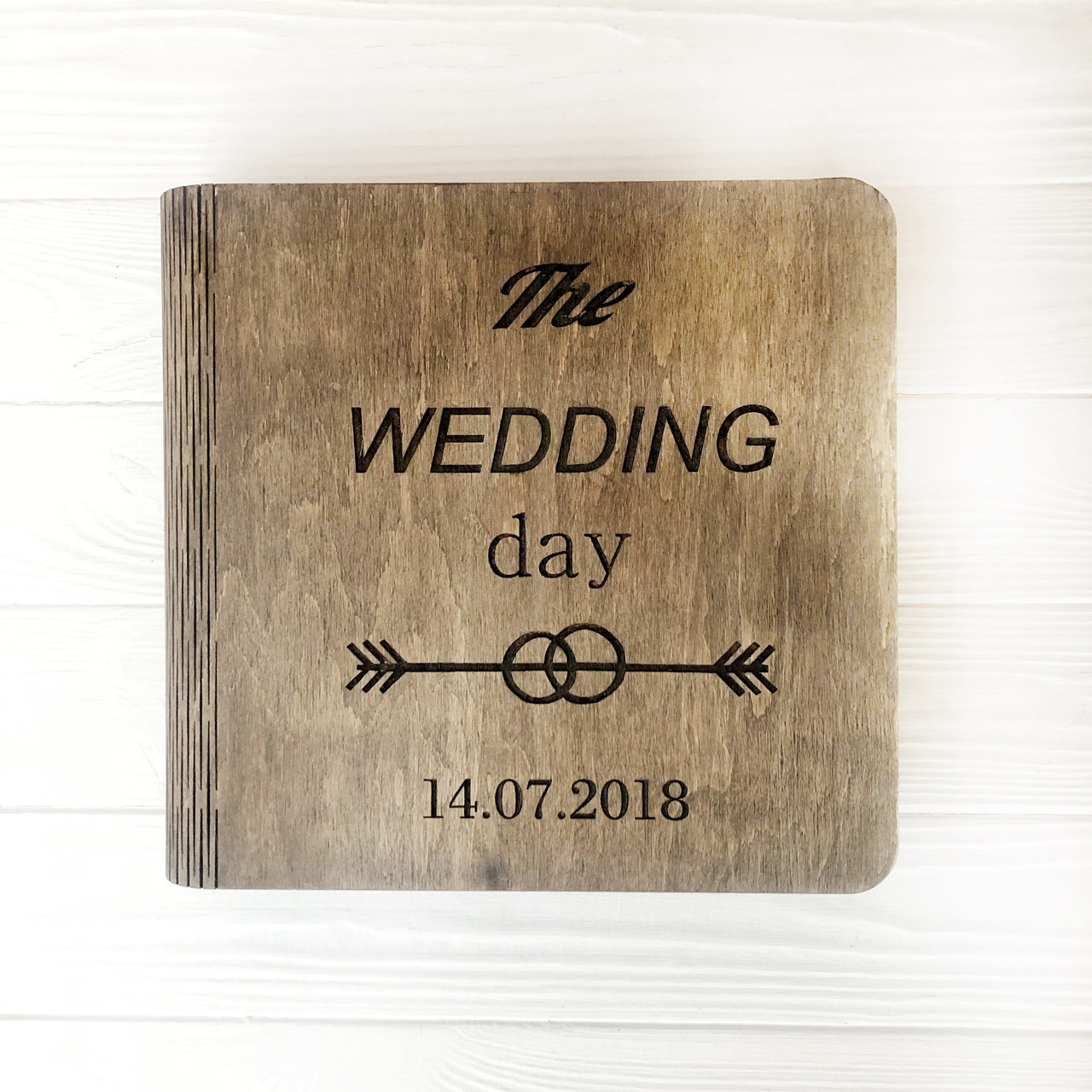 

Свадебный фотоальбом из дерева ''The wedding day'' на 20 листов