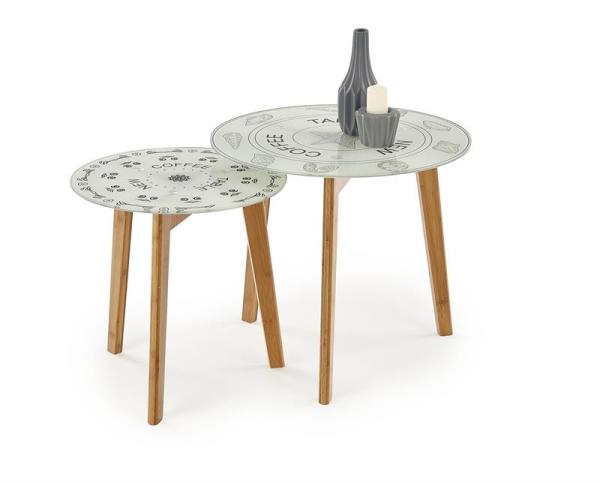 

Комплект журнальных столиков Halmar BRAGA d40(50)/40(45) Разноцветный/Натуральный