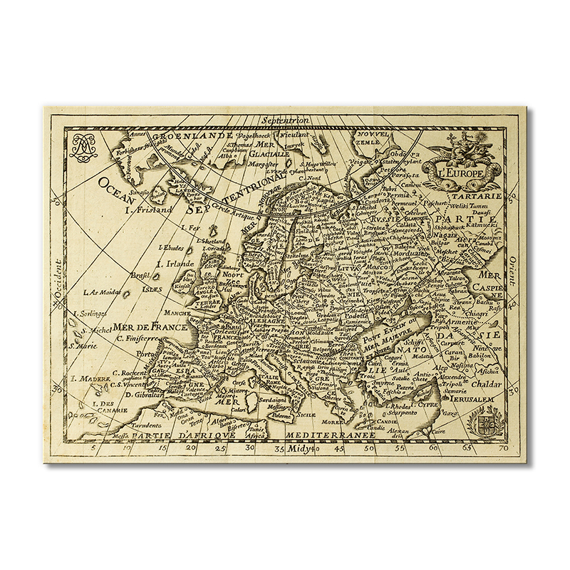 

Винтажная карта Artel «Старинная карта Европы 1690-1750 года» 1 модуль 40х60 см