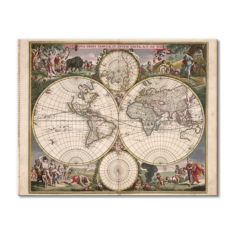 

Винтажная карта Artel «NOVA ORBIS TABVALA 1670» 1 модуль 80x120 см
