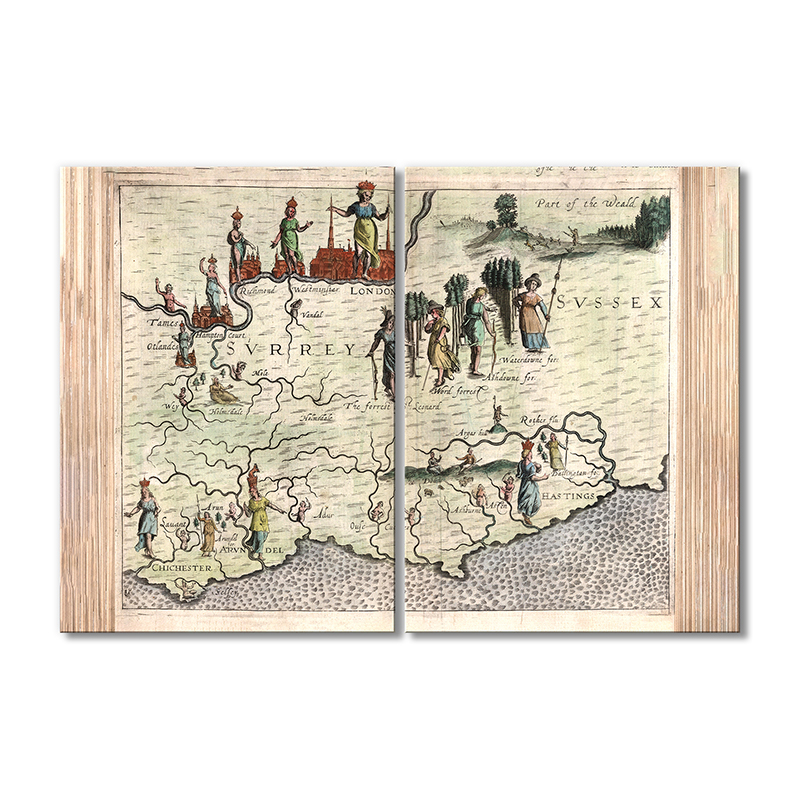 

Винтажная карта Artel «Карта мира, Англия» 2 модуля 50x75 см