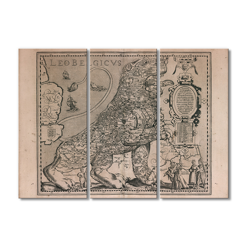 

Винтажная карта Artel «Карта - 1617 год. Лев Бельгикус» 3 модуля 70x105 см
