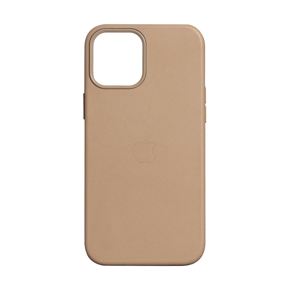 

Чехол Space MagSafe Leather Case Full Size для Apple iPhone 12 Pro Max Tan