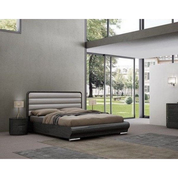 

Кровать двуспальная с подъемным механизмом в спальню CHRISTY из МДФ 160х200 P&L серый
