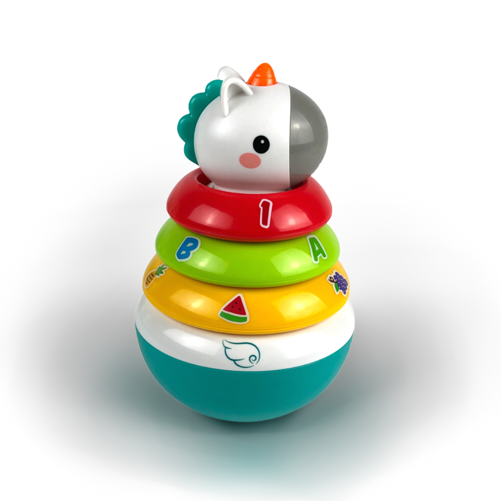 

Пирамидка-неваляшка Hola Toys “Единорог”, 19*13*13 см, 3136