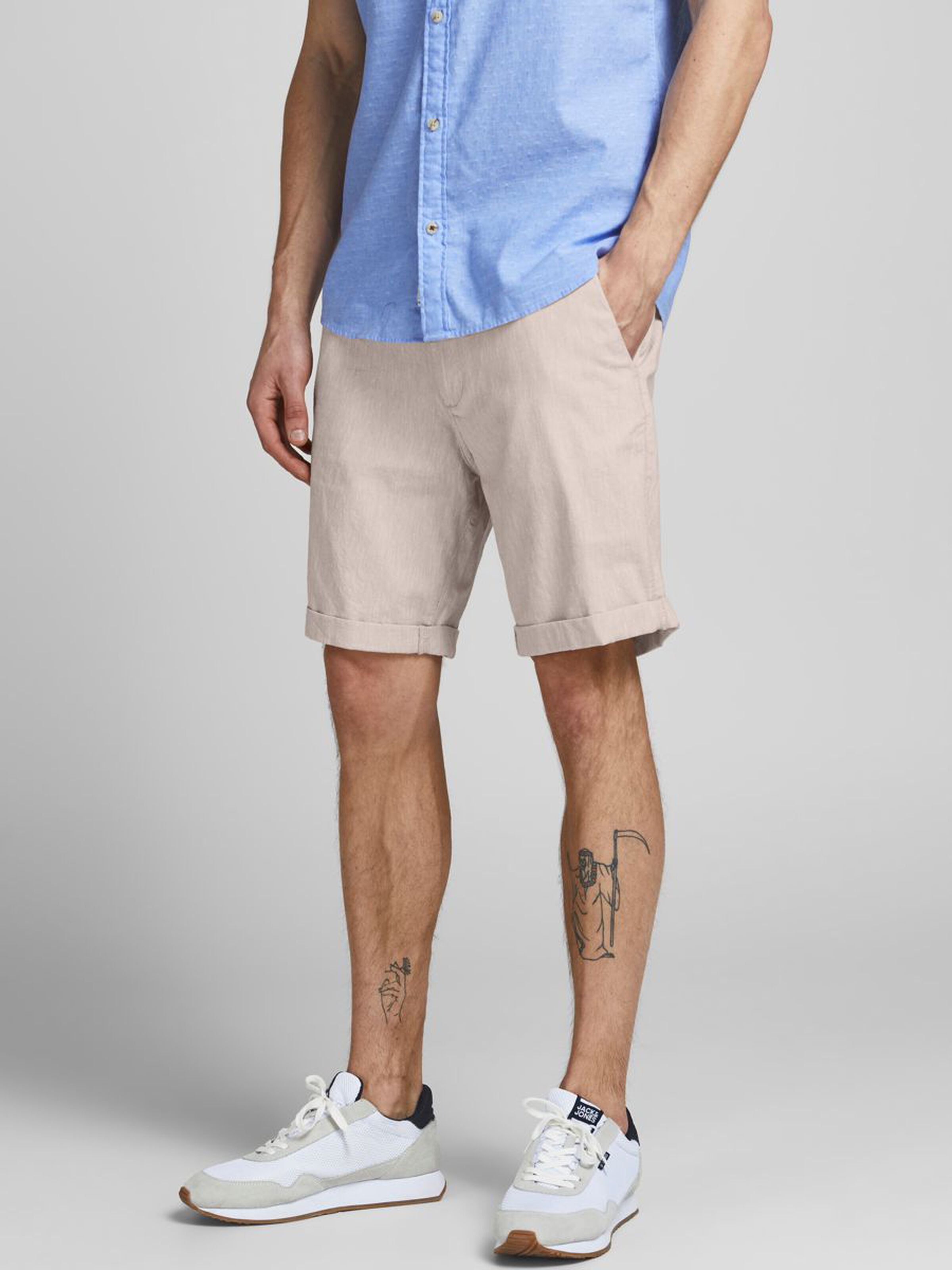 

ШОРТЫ Jack&Jones DAVE LINEN 12184684 White Pepper  бежевый, ШОРТЫ Jack&Jones DAVE LINEN 12184684 White Pepper XL бежевый