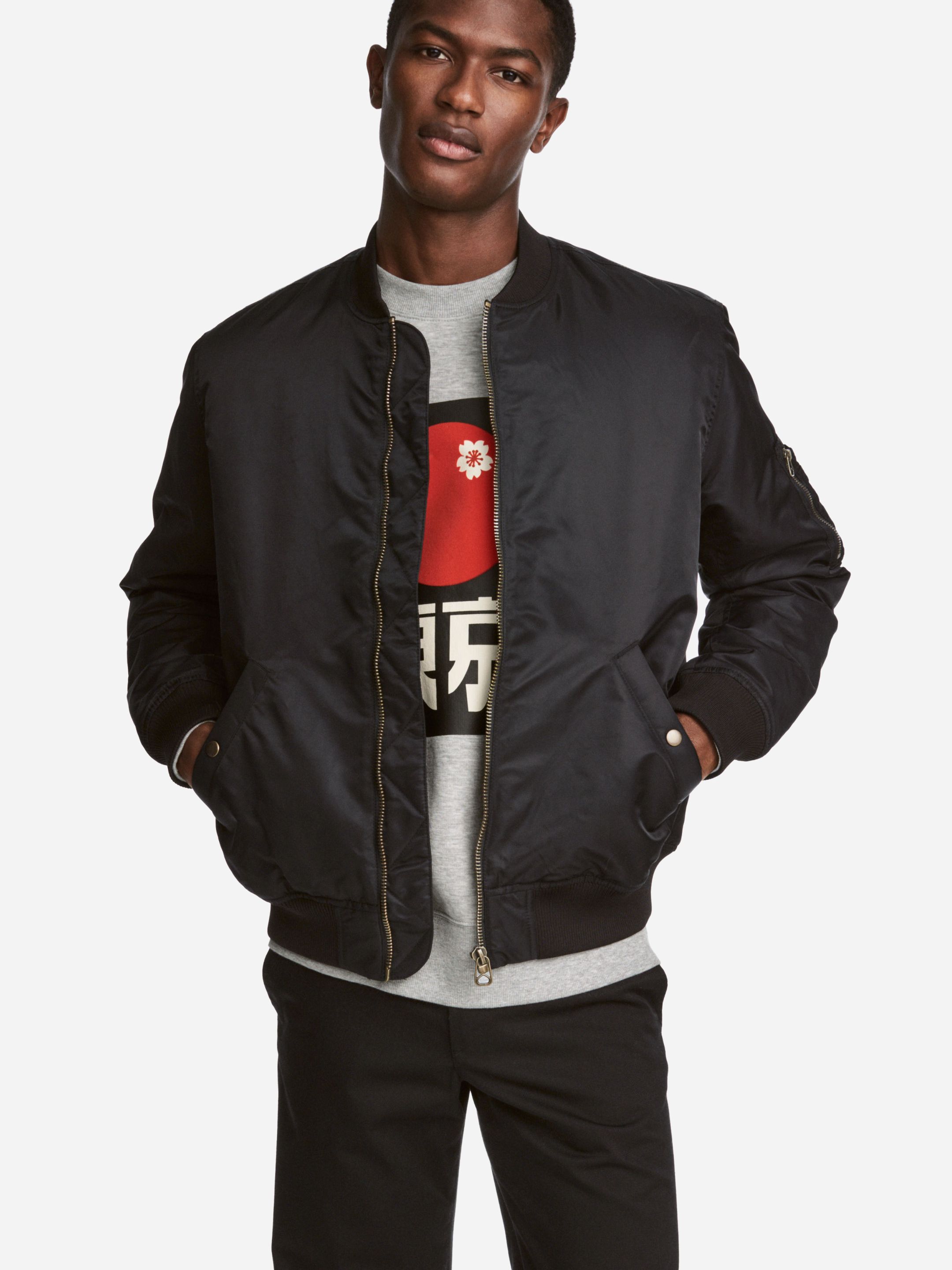 

Бомбер H&M 4976456-AAAD XS Черный