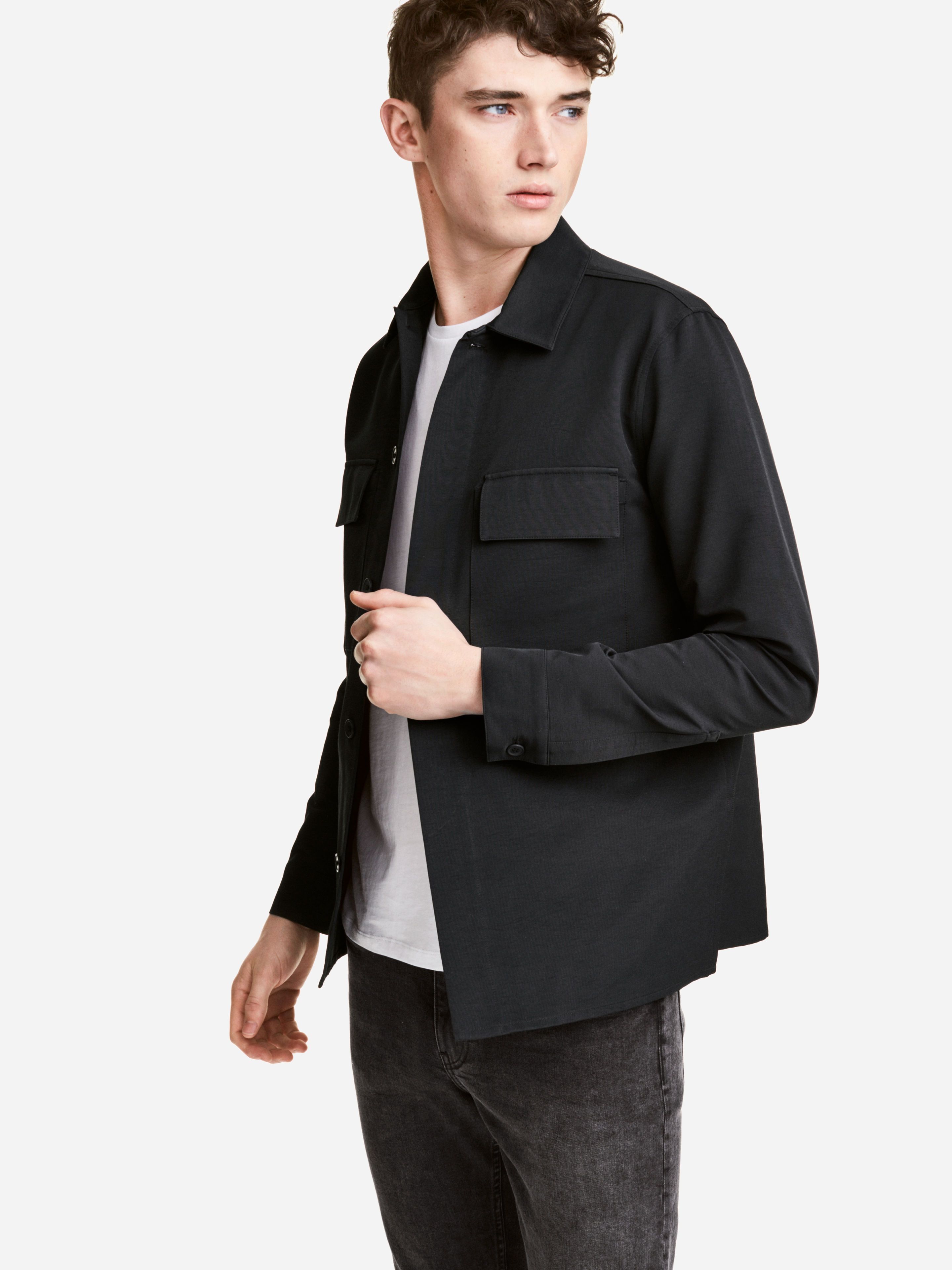 

Рубашка H&M 4512755-AAAD 48 Черная