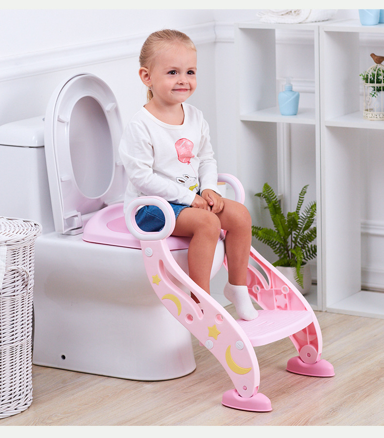 

Защитная накладка на унитаз с лесенкой Color Songni AB-B340 (розовый)