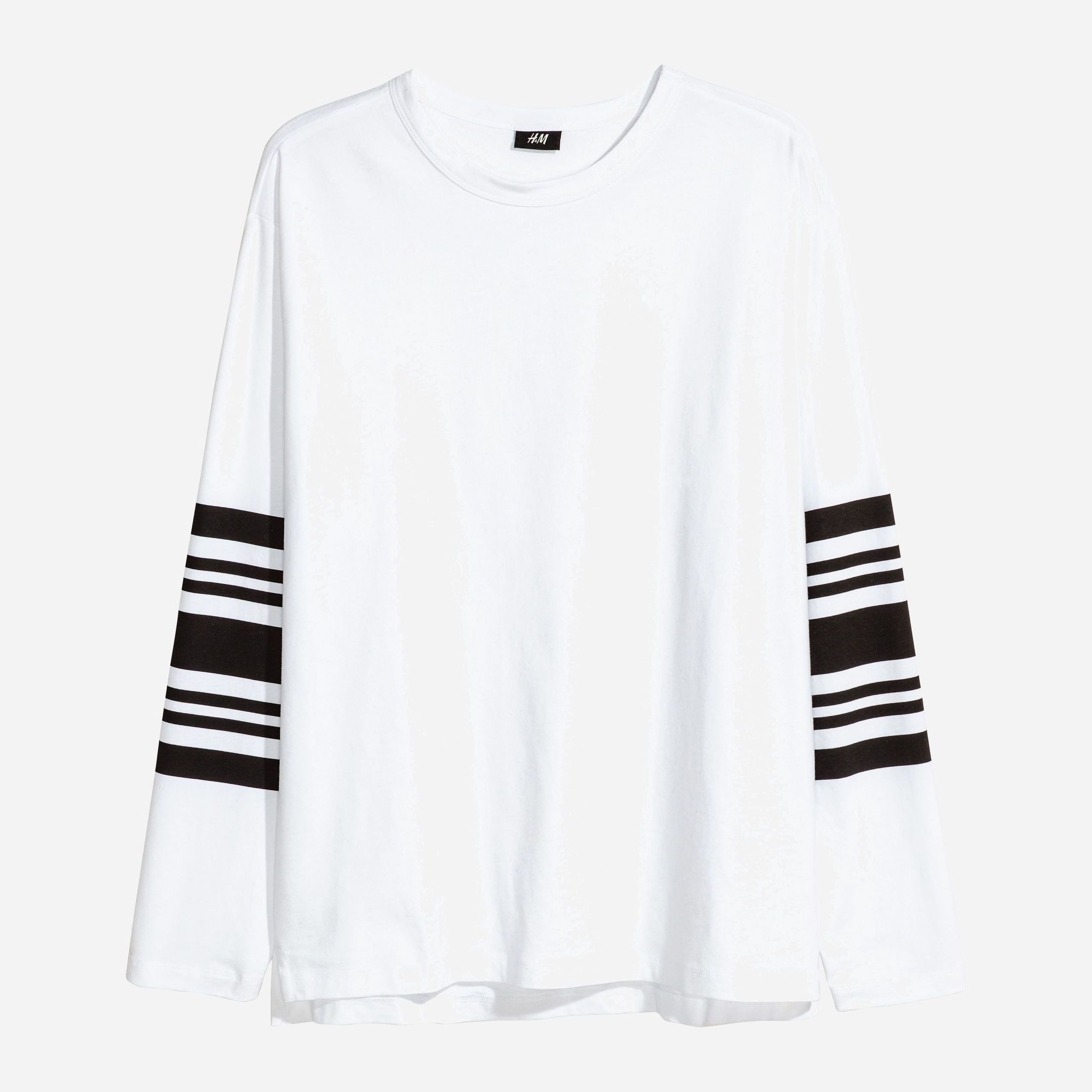 

Лонгслив H&M 5150275-ABBE S Белый с черным