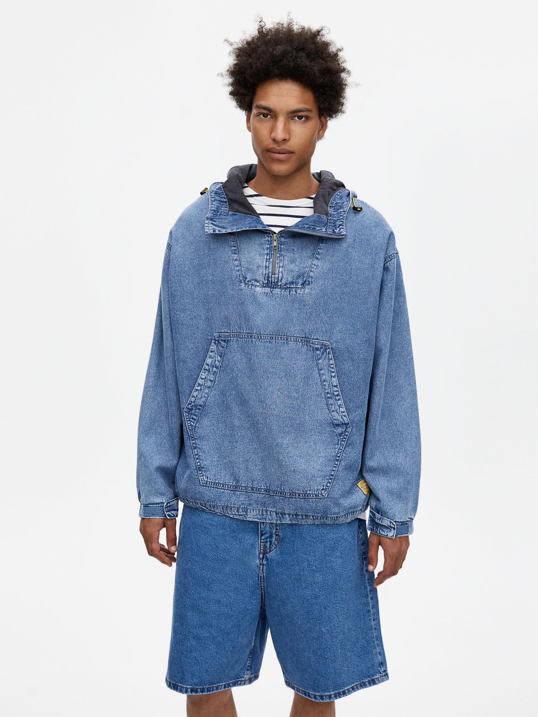 

Анорак джинсовый Pull & Bear 5715/579/427-ACXD S Синий