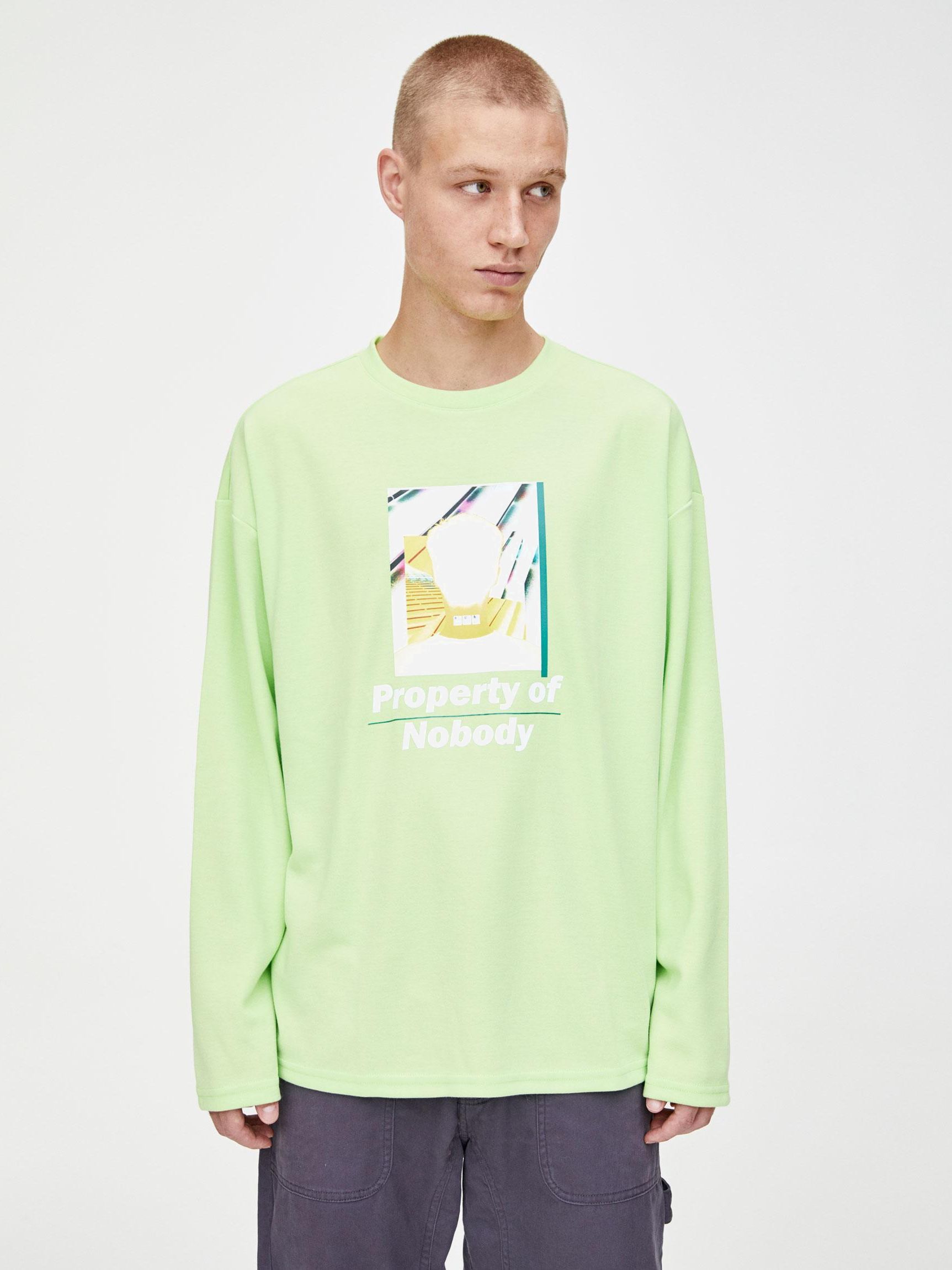 

Лонгслив Pull & Bear 9597/701/539-AAQT M Салатовый
