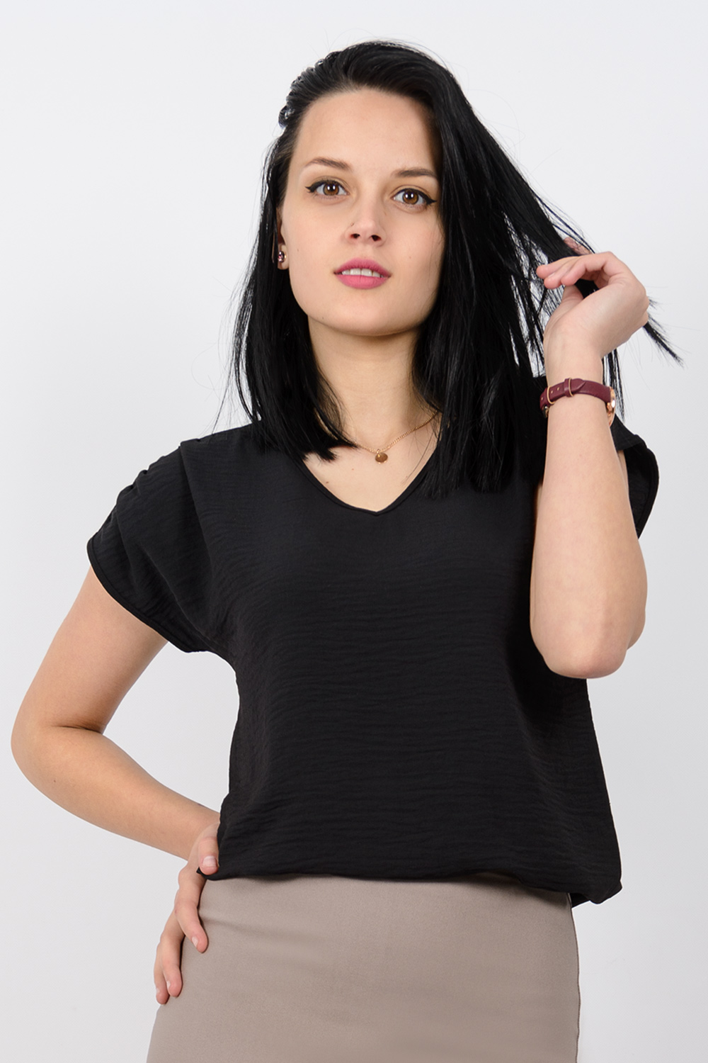 

Блузка INEDIT 9224  Black, Блузка INEDIT 9224 S Black