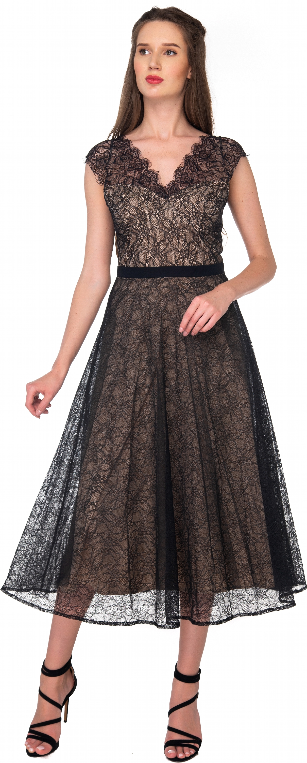 

Платье GENEVIE 09625 XL Black Beige