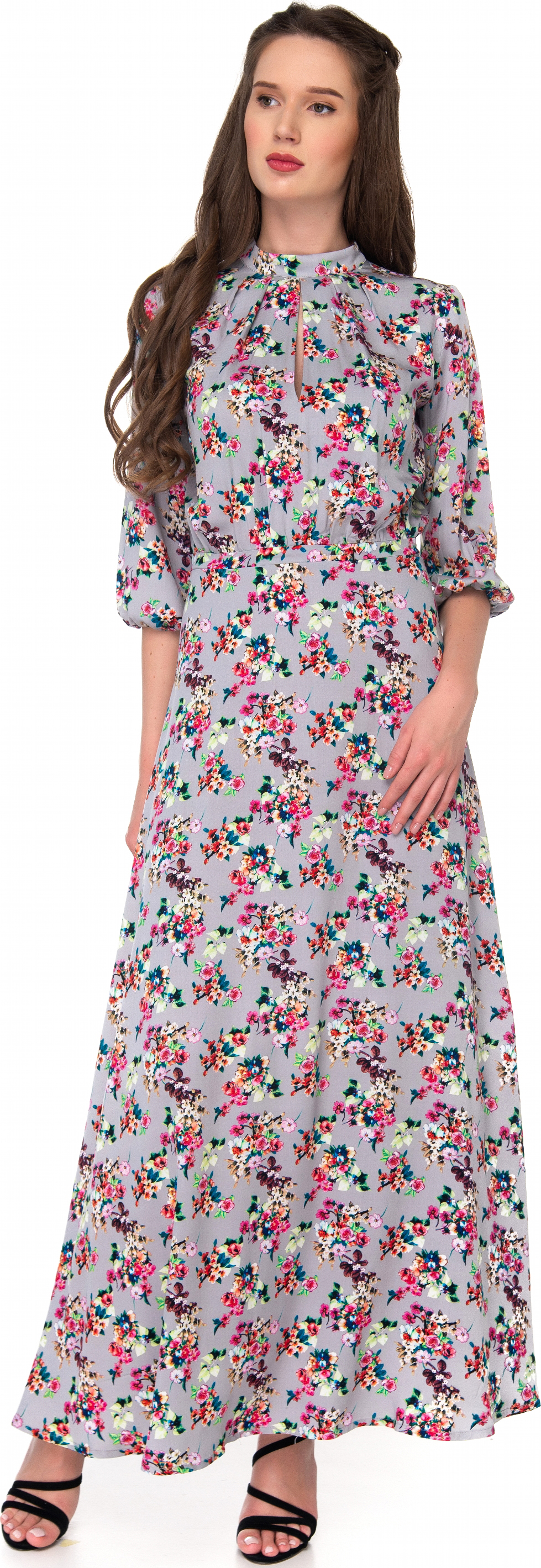 

Платье GENEVIE 09630 L Grey Pink Yellow