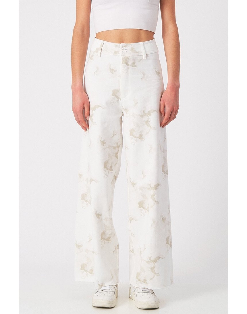 

Расклешенные брюки Robin под мрамор 36 (S) белые