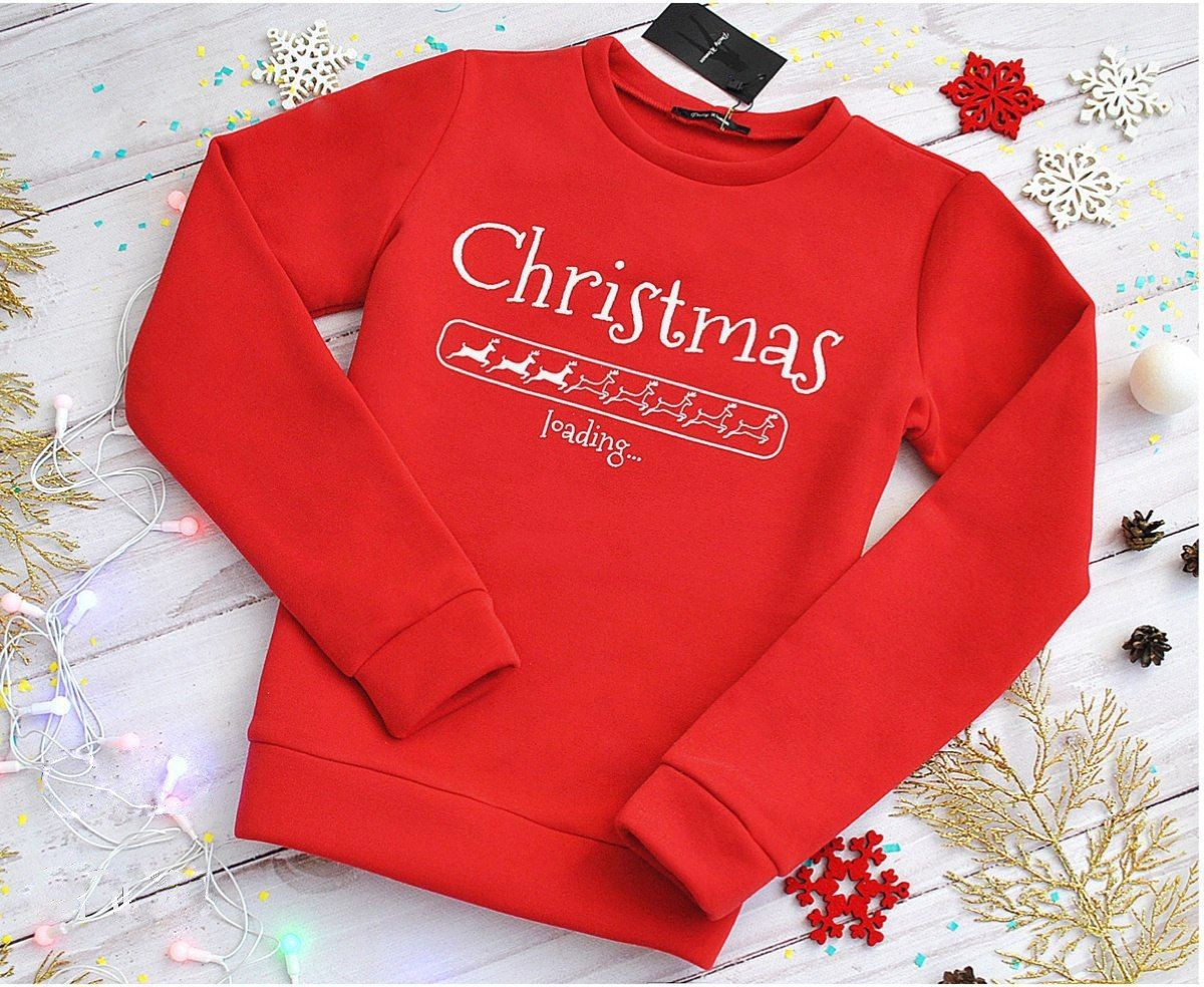 

Свитшот PINK&MILK Cristmas - красный, Свитшот PINK&MILK Cristmas 42-44 красный