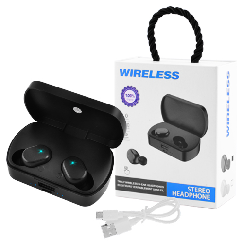 

Беспроводные наушники Wireless TWS 10 с power bank черные 7405