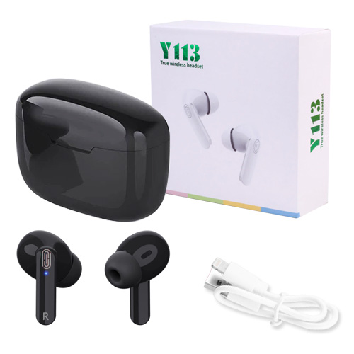 

Беспроводные наушники Wireless Y113 с кейсом черные 4260