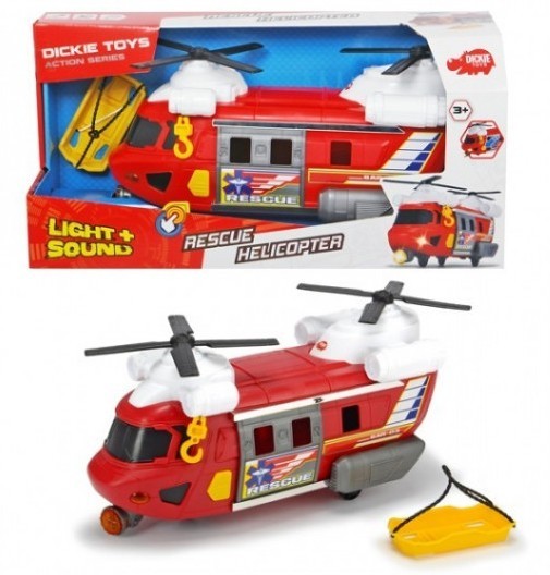 

Функциональный Вертолет службы спасения с лебедкой Dickie Toys красный 30 см
