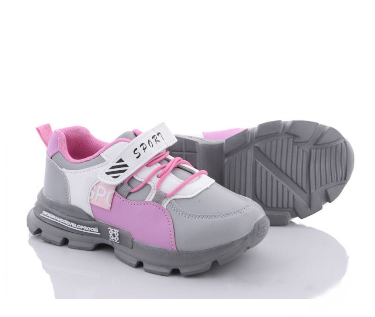 

Кроссовки для девочек M.L.V. KR439-2/33 Серый 33