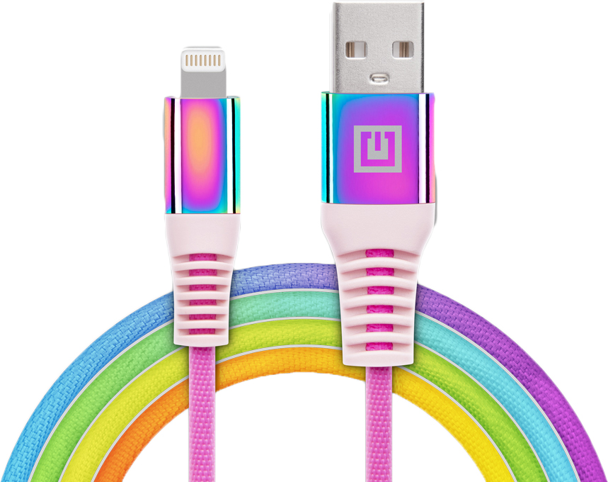 

Кабель Real-El MFI USB A - Lightning Rainbow 1 м