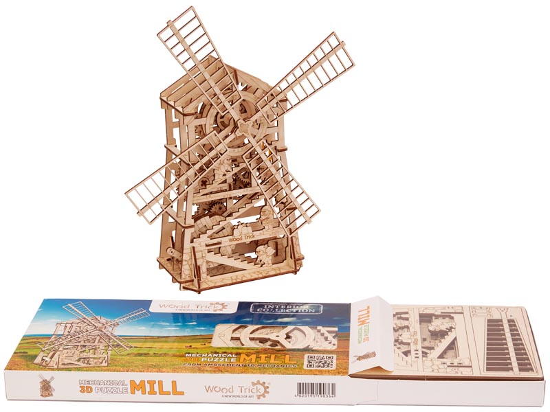 

Конструктор Wood Trick Механическая мельница 131 деталей (1a)