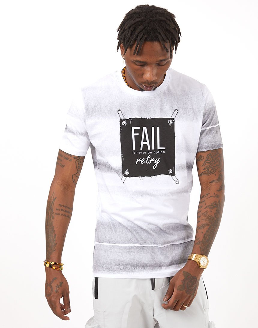 

Футболка Eksibir с надписью «fail is never…» M белая (21-Y494 white)