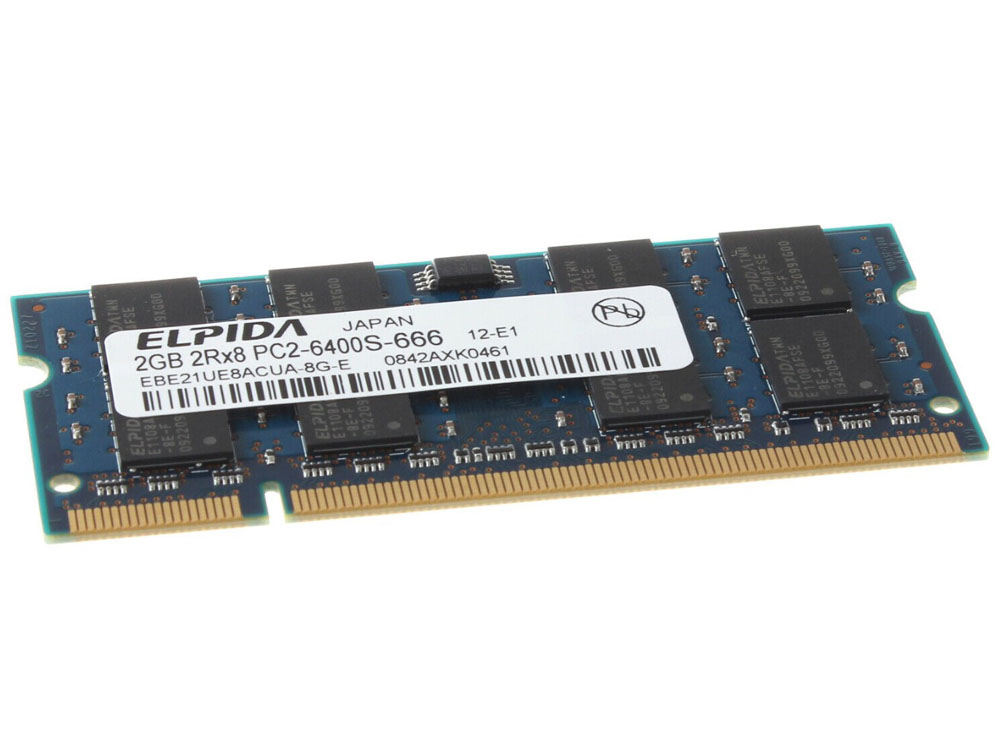 

Оперативная память Elpida SODIMM DDR2-800 2048MB PC2-6400 200pin (1000-956-03)