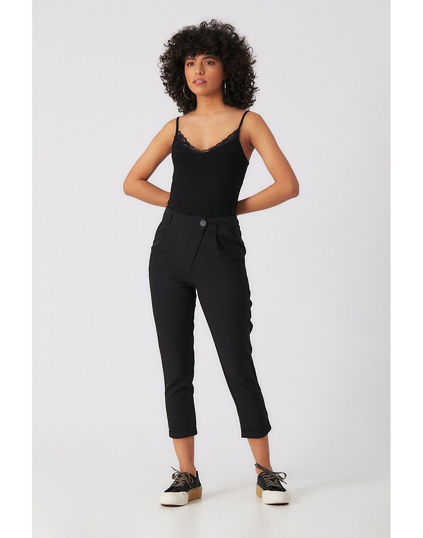 

Чиносы Robin с креативной застежкой 38 (M) черные (M33360 black)
