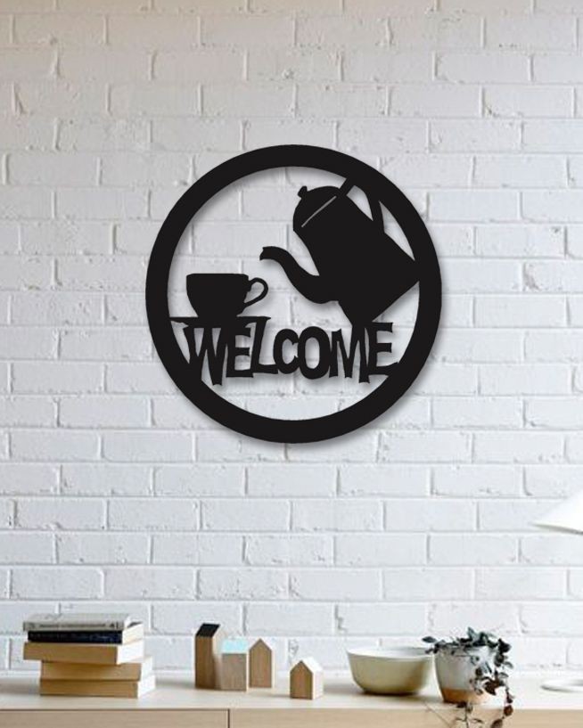 

Декор для стен. Панно из металла "Welcome" 78*78 см