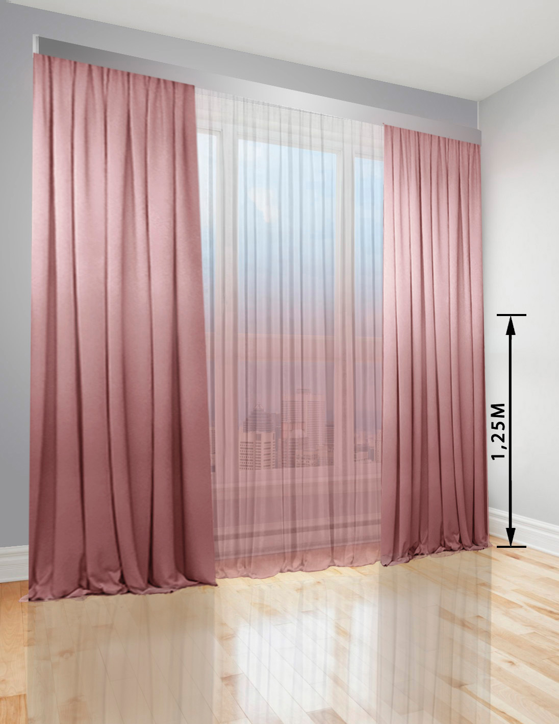 

Комплект штор Di&Di Микровелюр Градиент 225х280 2 шт Тюль Градиент Батист прозрачный 500х280 переход от Пудрового в Белый