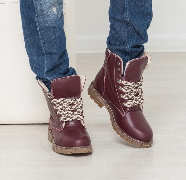 

Кожаные ботинки PADUCHINI Comfort 38 24,5 см Бордовые Демисезон