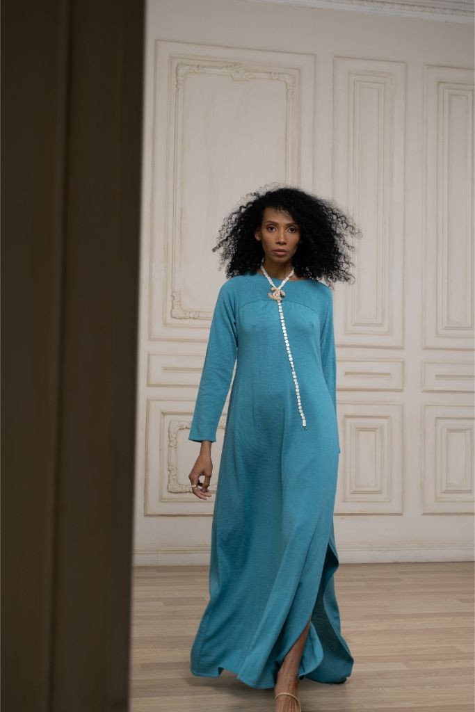 

Платье Viamaro шерстяноеs бирюза, Платье Viamaro шерстяноеs бирюза One Size