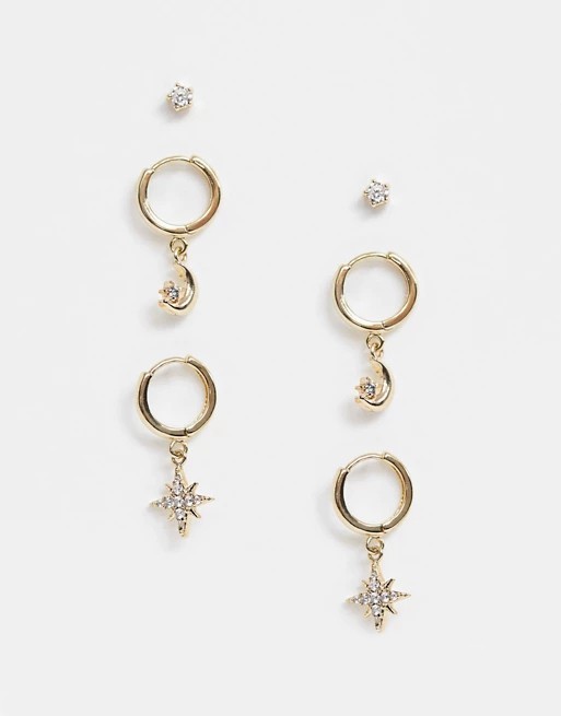 

Комплект серег 3 пары Asos 1122337750008