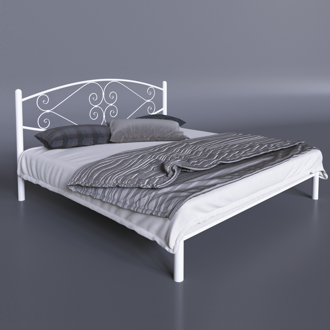 

Кровать металлическая двуспальная Tenero Камелия 1200х1900