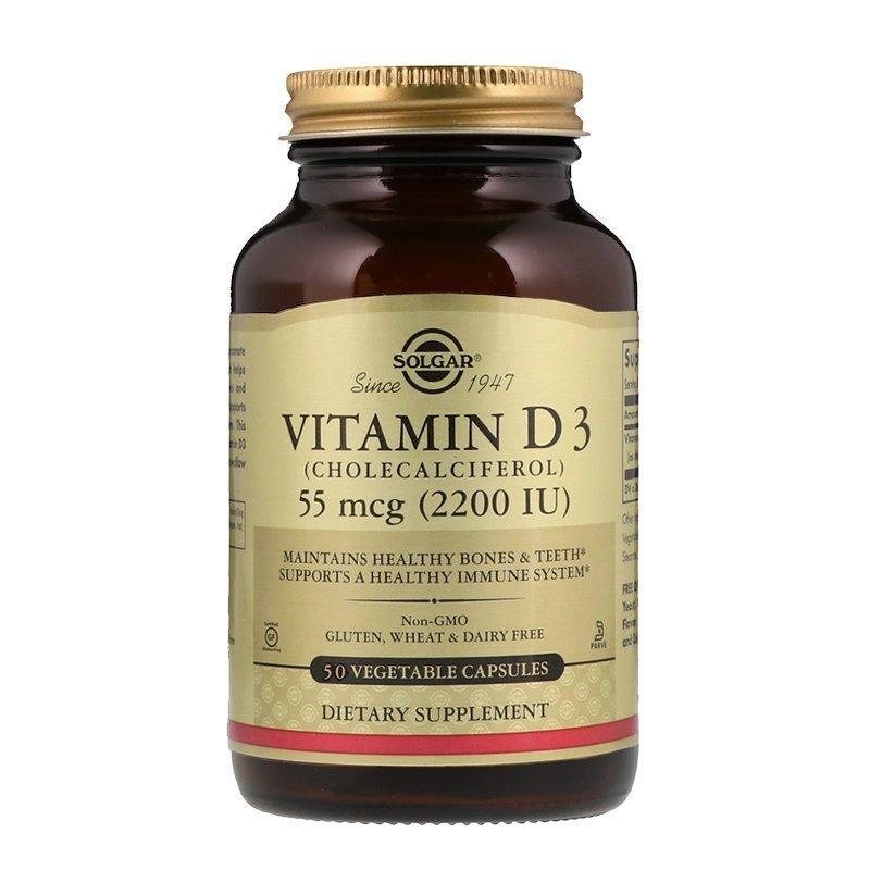 

Витамины Solgar Vitamin D3 Cholecalciferol 55 мкг 2200 IU 50 капсул