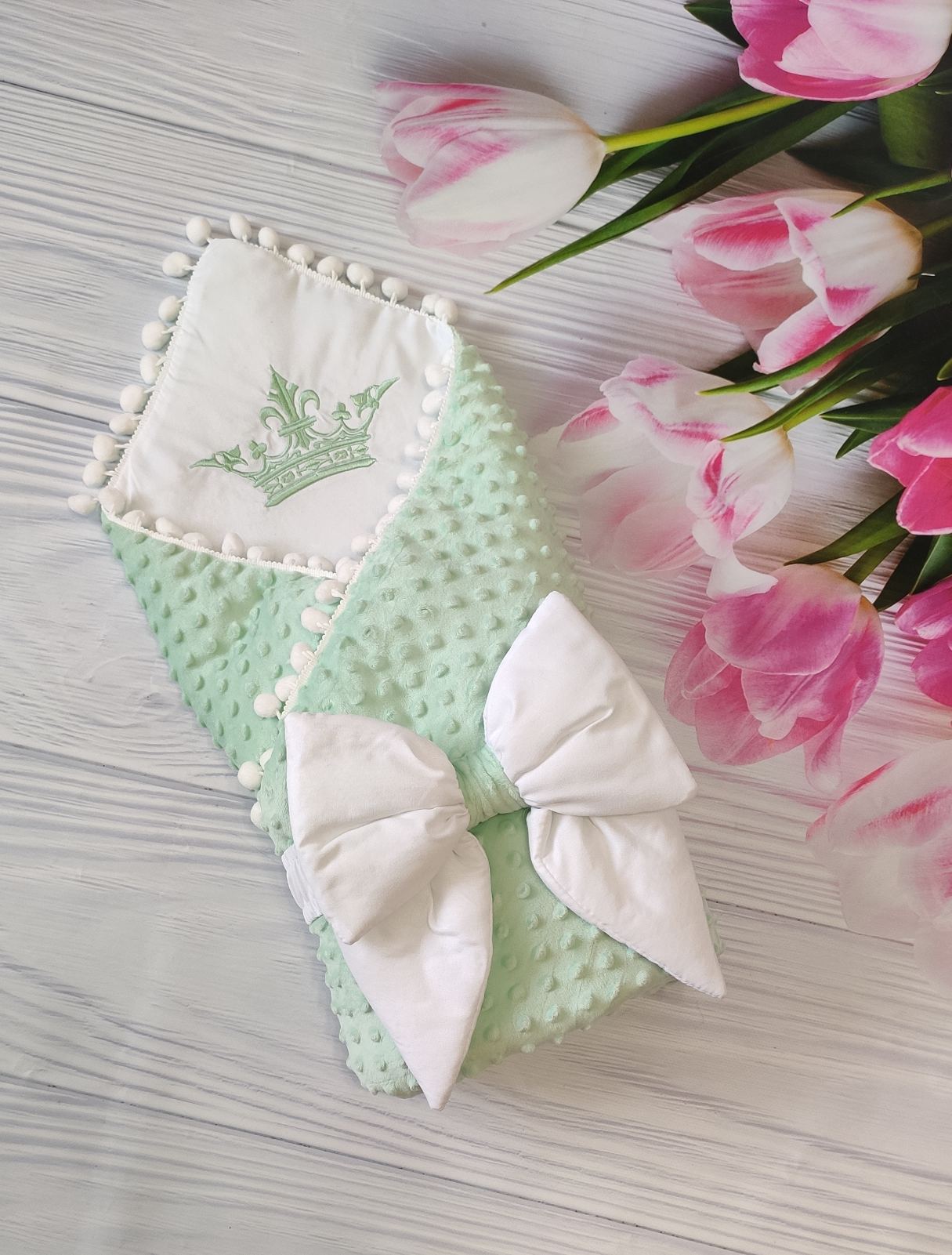 

Детский конверт на выписку TM Eliz демисезонный "Корона" - конверт-плед трансформер 230.5.4