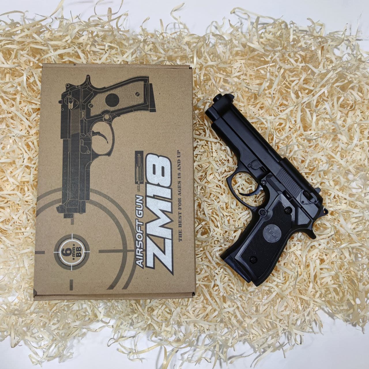 

Игрушечный пистолет Cyma на пульках Beretta ZM18 / ЗМ 18 Беретта