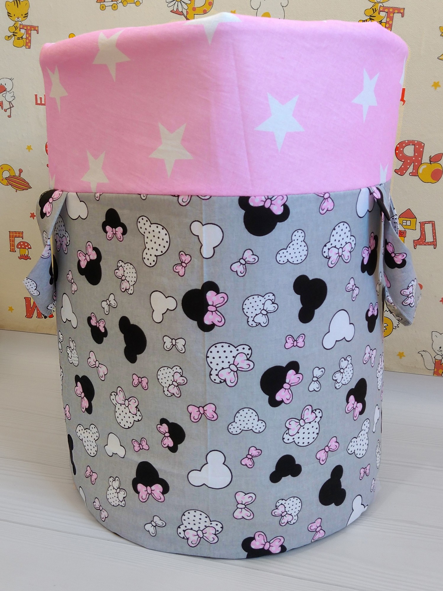 

Корзина для игрушек "Розовый Микки" 50х35 см