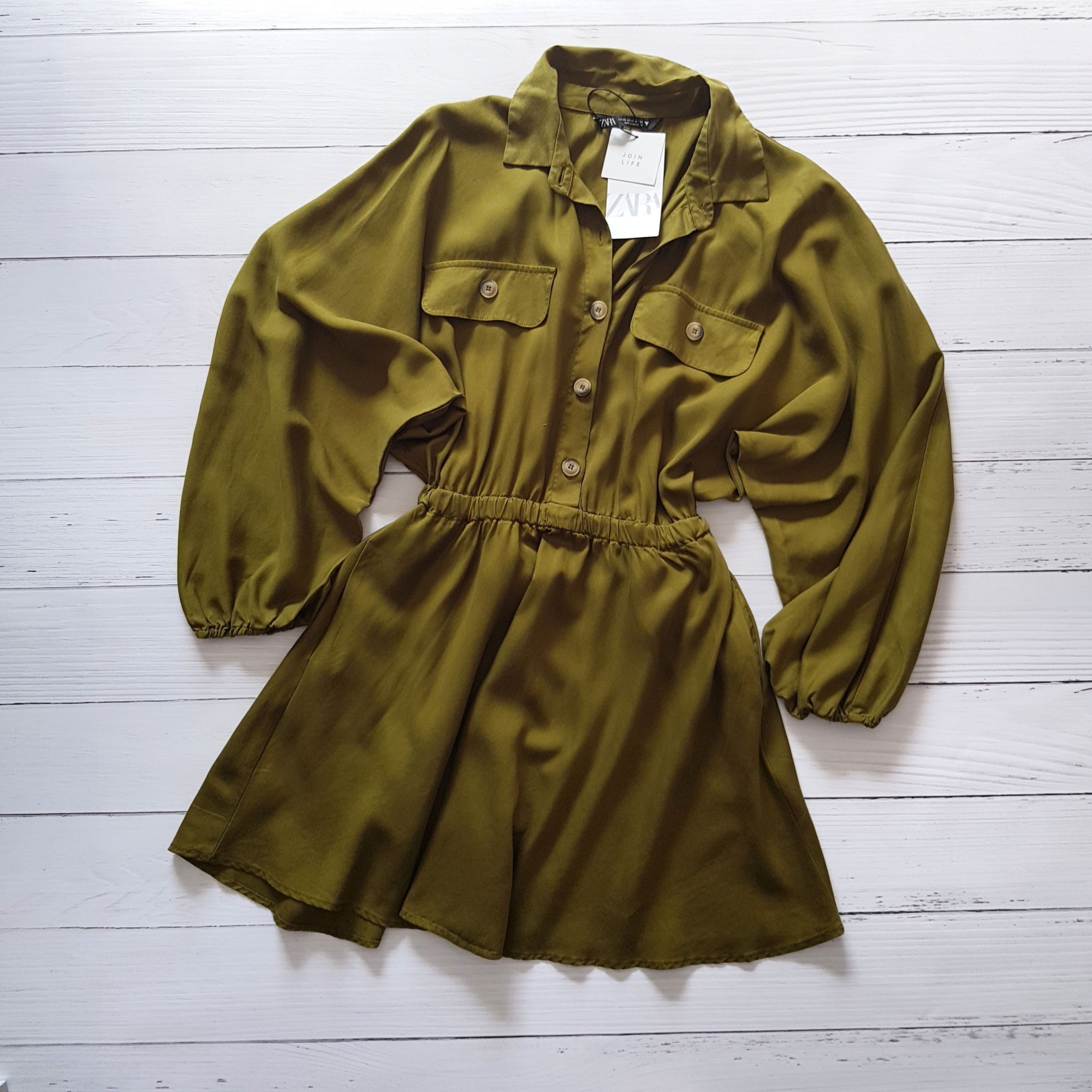 

Платье темно-зеленое хаки Zara 2464/087/506 XS 8448