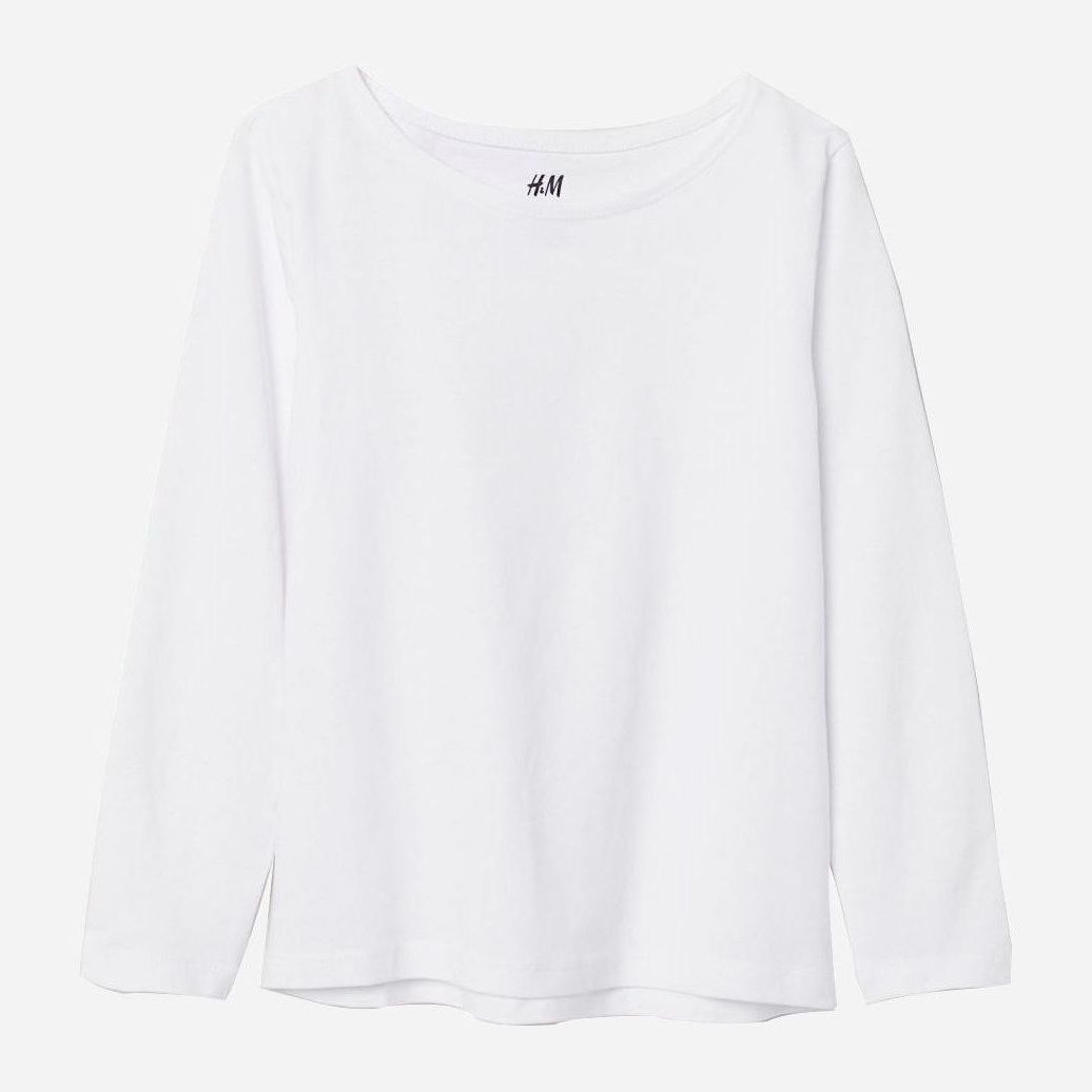 

Футболка с длинными рукавами H&M 0620424_s 110-116 см Белая
