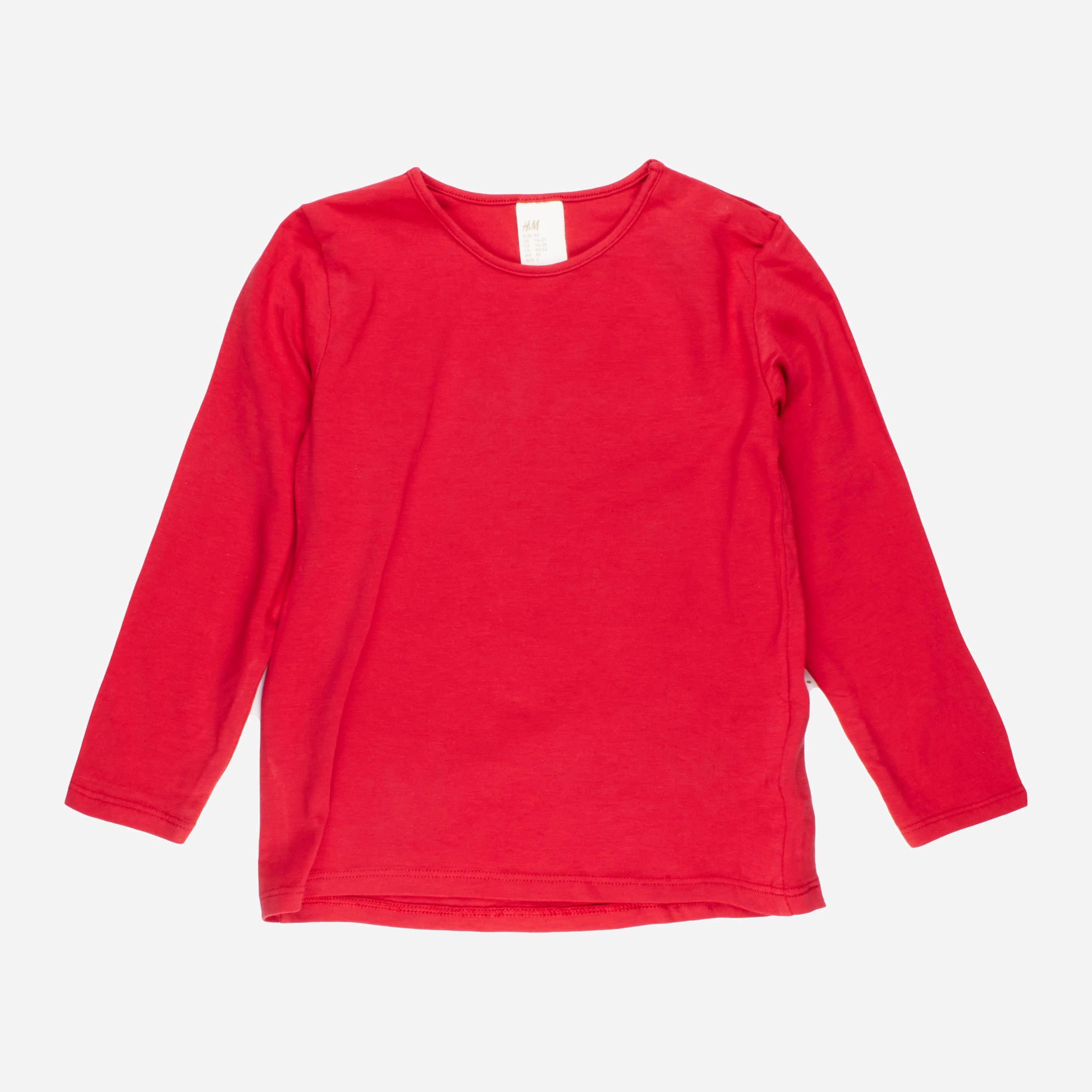 

Футболка с длинными рукавами H&M 0644678_2 92 см Красная