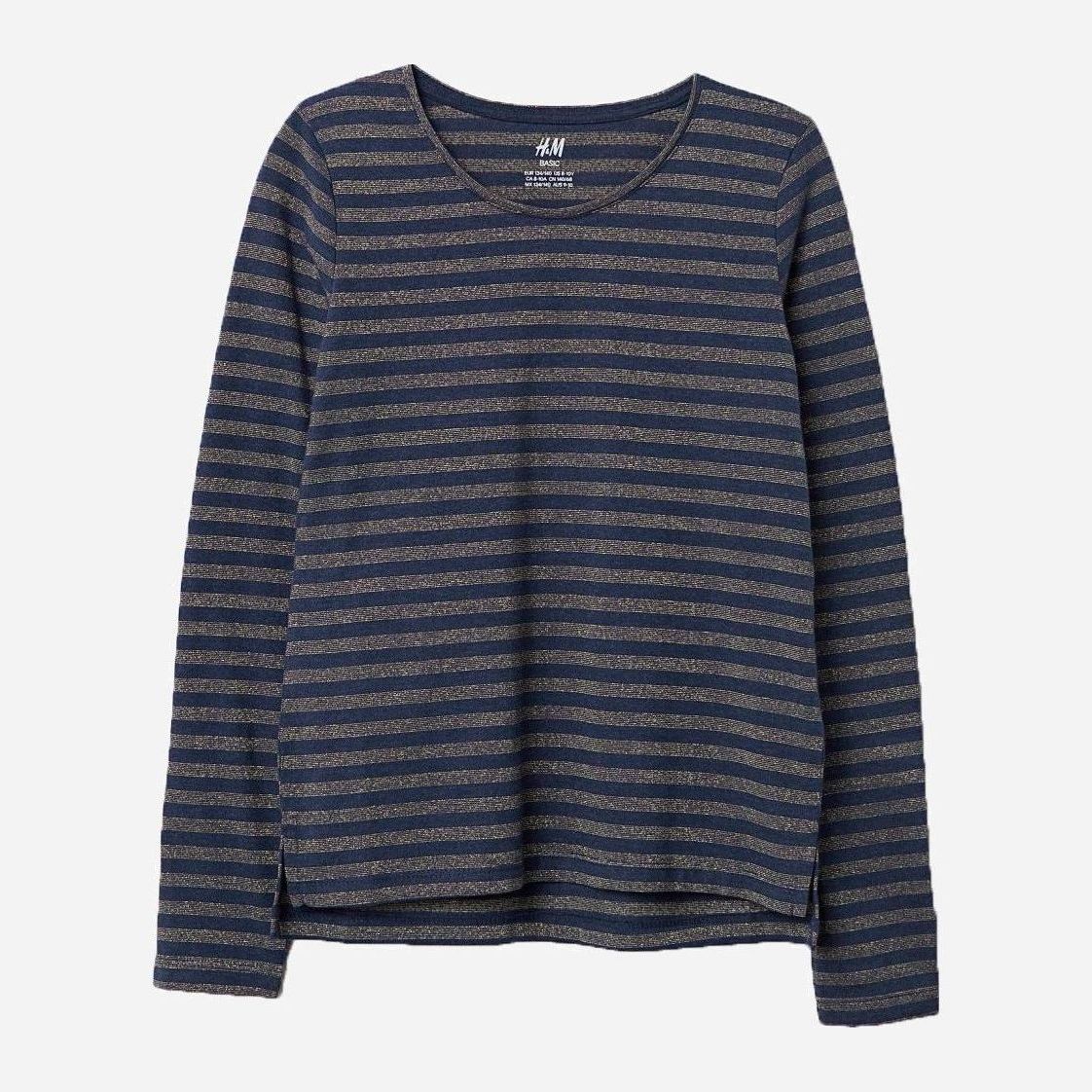 

Футболка с длинными рукавами H&M 0679526 134-140 см Синяя
